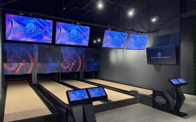 Moderne Bowlingbahn Konstruktion: Duckpin-Bahnen bei 5 Iron Golf Syracuse hinzugefügt