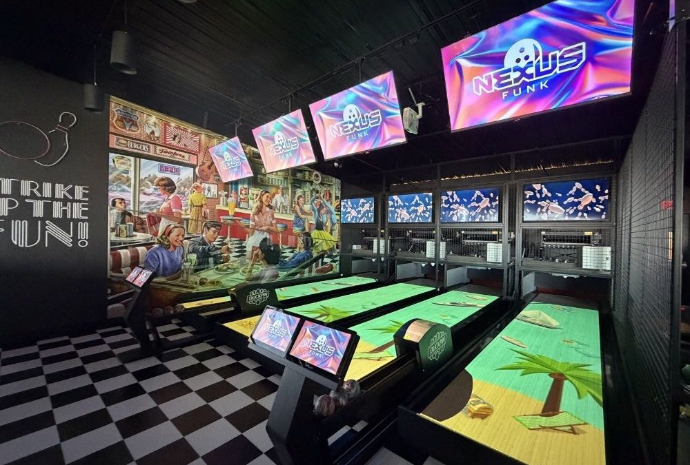 Tastyland Monroeville Adds Funk Duckpin Bowling Alley Equipment with Immersive On-Lane Projection